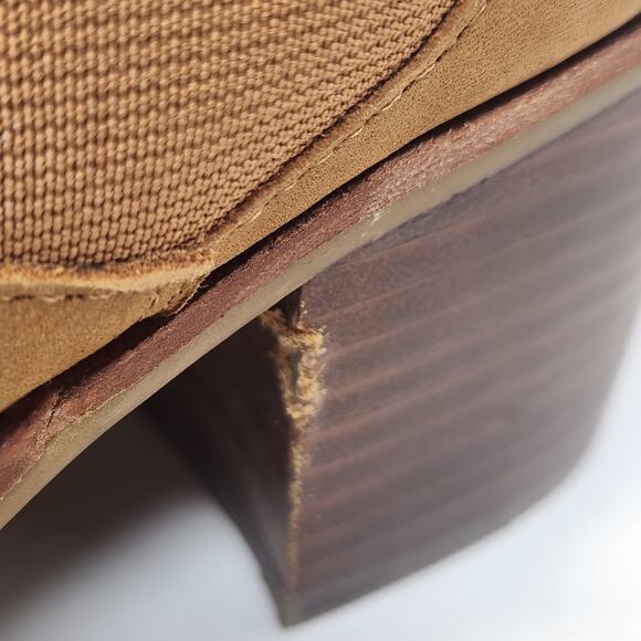 Sperry Topsider Liberty Brown Leather Ankle Boots Women Size 8M Slip On Heel - Picture 5 of 10